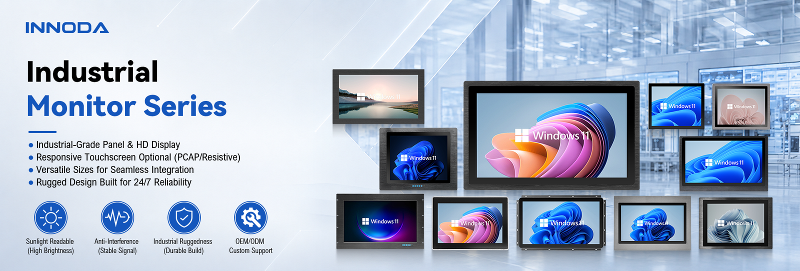 Waterproof Touch PC& Industrial Monitor Manufacturer | INNODA 创立达2026 banner 第三张