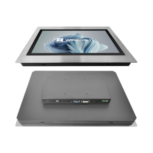 18.5" stainless steel flange panel mount industrial touch monitor