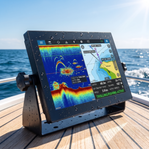 1000 1500nits sunlight readable polarized light ip65/ip67 waterproof industrial grade marine boat touch screen monitor