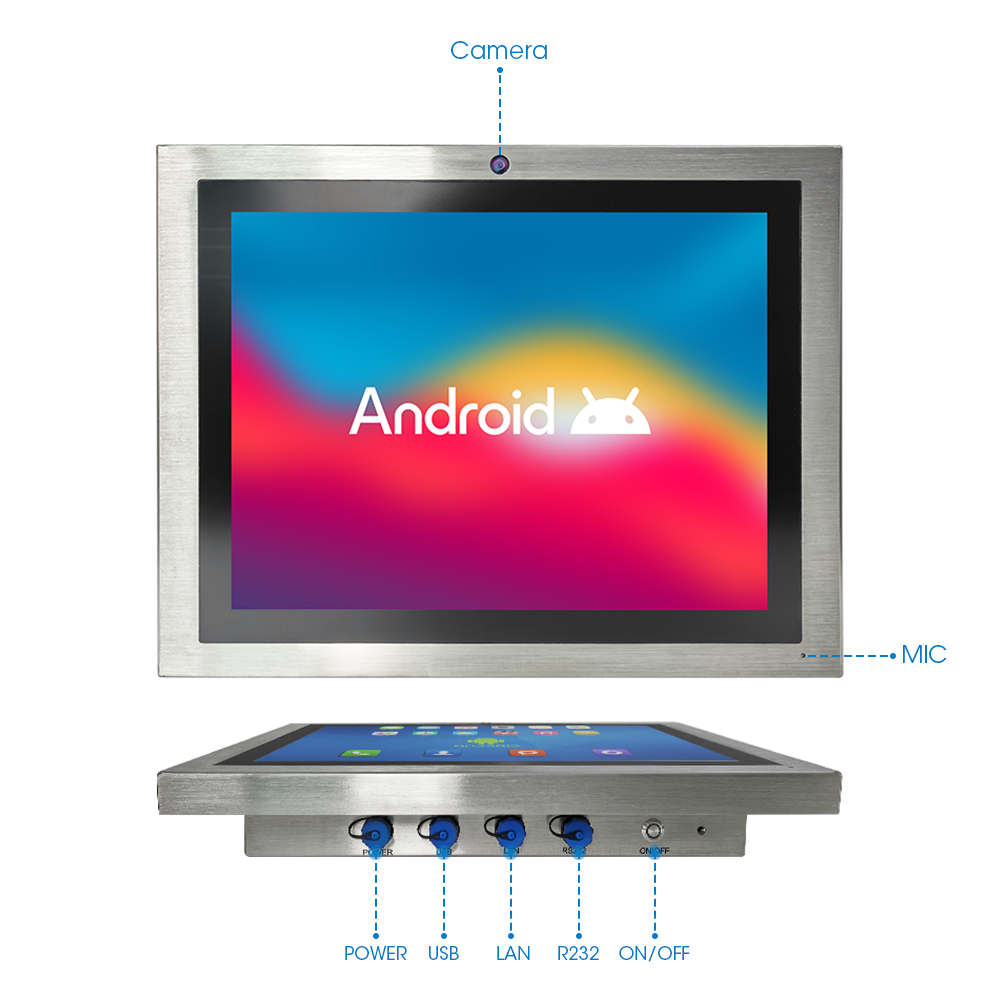 15" full ip67 stainless steel android panel pc with camera & mic 15" full ip67 stainless steel android panel pc with camera & mic