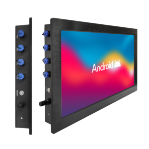 21.5" full ip65 waterproof android industrial panel pc with side i/o