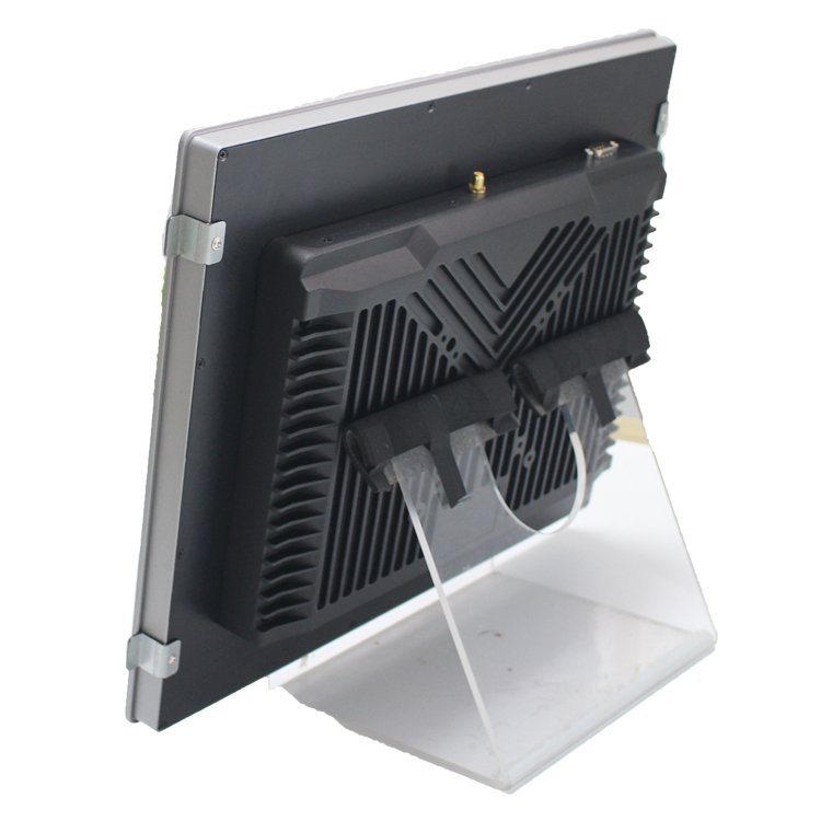 Waterproof Touch PC& Industrial Monitor Manufacturer Top DB9 COM serial port and SMA antenna interface on die-cast industrial touch panel PC